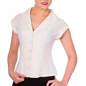 Adorable New With Tags, Vintage-style Top in Cream